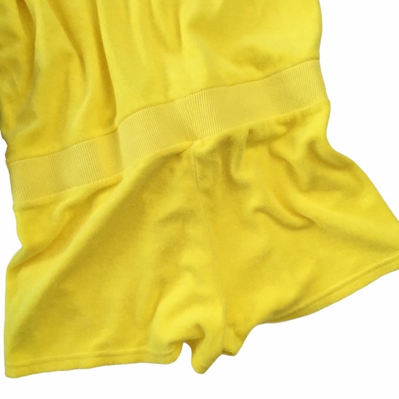 HTF: new Juicy Couture ♚ Terry Puff Sleeve Hoodie Romper ♚ Abby Bright Yellow XL - Picture 13 of 16